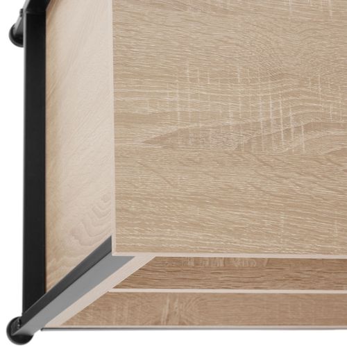 Buffet Style Industriel Pieds Réglables Bois Clair