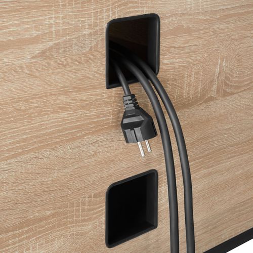 Buffet Style Industriel Pieds Réglables Bois Clair