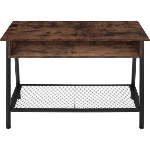 Table Console Style Industriel 100 X 35 X 80,5 Cm Bois Foncé