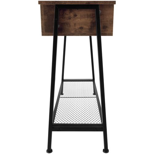 Table Console Style Industriel 100 X 35 X 80,5 Cm Bois Foncé