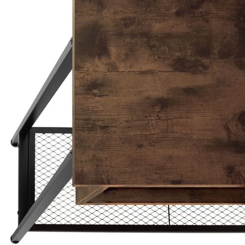 Table Console Style Industriel 100 X 35 X 80,5 Cm Bois Foncé