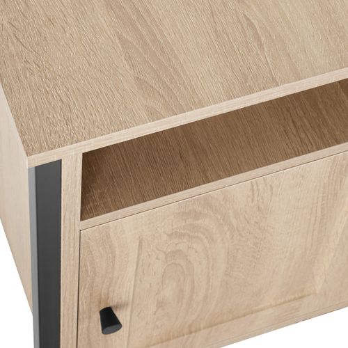 Table De Chevet Style Industriel 40 X 42 X 605 Cm Bois Clair