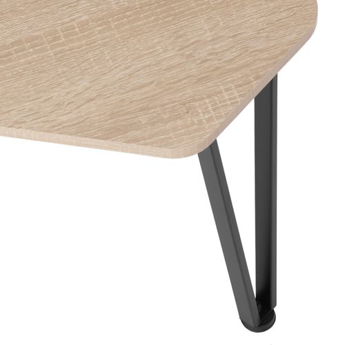 Ensemble De Tables D'appoint En 3 Parties Empilable Bois Clair