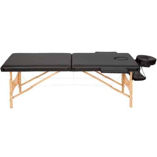 Table De Massage Portable Pliante 2 Zones Largeur De 61cm Noir