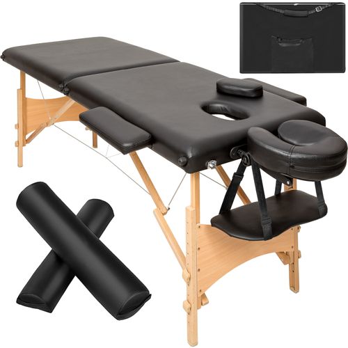 Table De Massage Portable Pliante 2 Zones Largeur De 61cm Noir