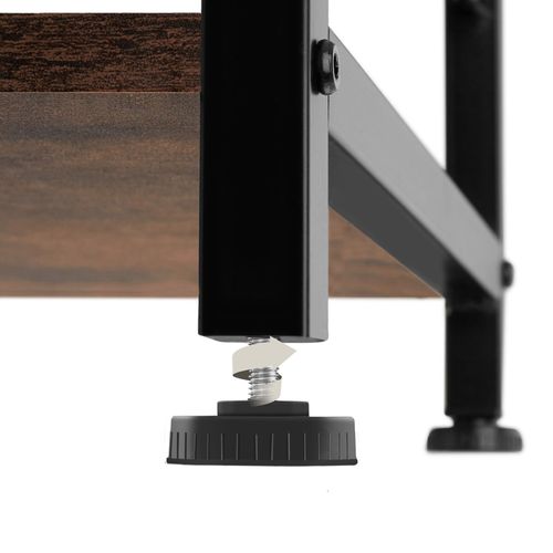 6 Étagères De Cuisine Style Industriel Et Panier Coulissant Bois Foncé