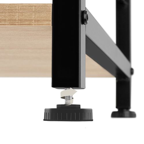 6 Étagères De Cuisine Style Industriel Et Panier Coulissant Bois Clair