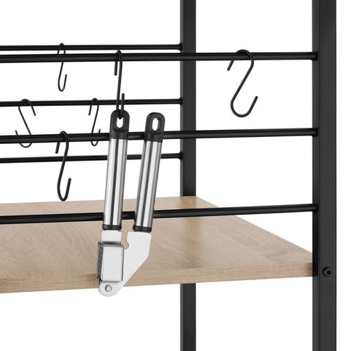 Chariot De Service Style Industriel Bois Et Acier Bois Clair