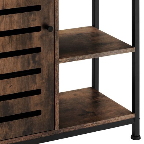 Buffet Style Industriel Pieds Réglables 70 X 32 X 82 Cm Bois Foncé