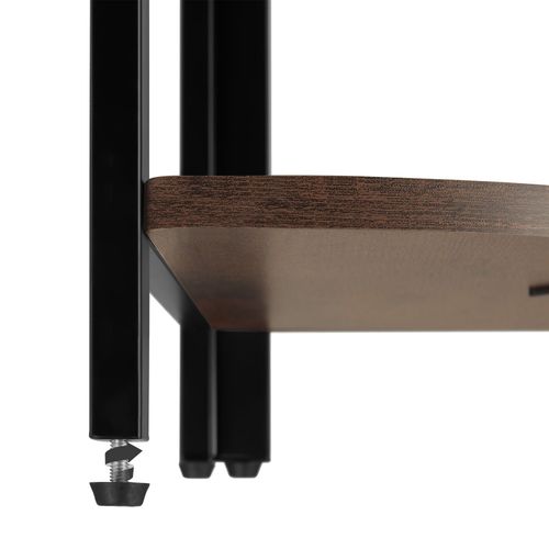 Étagère D’angle Style Industriel 30x30x150 Cm Bois Foncé