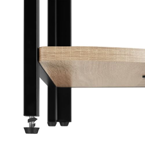 Étagère D’angle Style Industriel 30x30x150 Cm Bois Clair