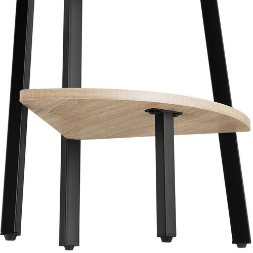 Étagère D’angle Style Industriel 34x34x1585 Cm Bois Clair