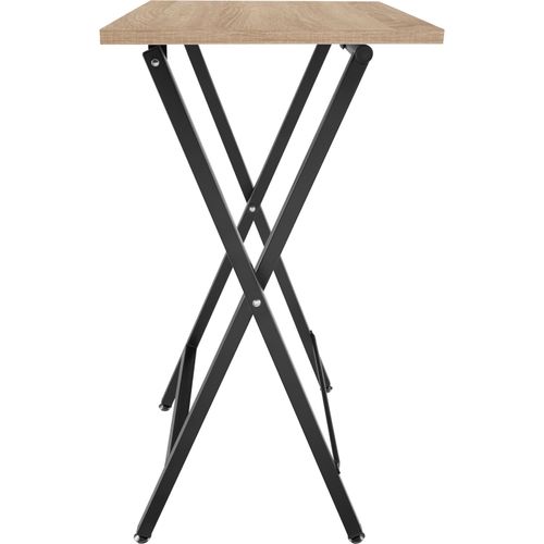 Ensemble De 2 Tables D’appoint Pliables Pieds Réglables Bois Clair