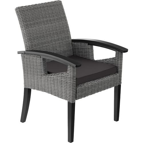 Ensemble Table En Rotin Avec 8 Chaises Gris  196 X 87 X 76 Cm