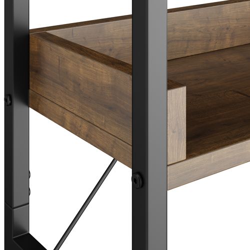 Étagère De Salle De Bain Style Industriel Bois Foncé Industriel, Rustique 67 X 25 X 165,5 Cm