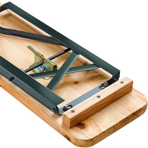 Ensemble De Brasserie 3 Pièces Avec Support Parasol Pliable Marron