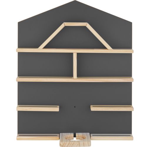 Étagère Murale Pour Jusqu'à 50 Tonies En Forme De Maison Avec Bandes Magnétiques Gris Anthracite