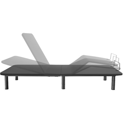 Cadre De Lit Avec Sommier Électrique 90x200x42,5 Cm Anthracite/noir