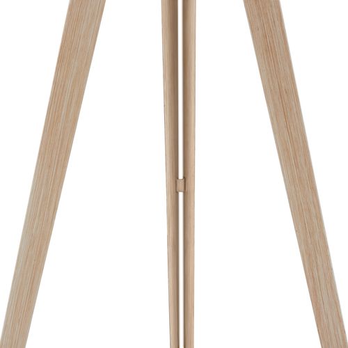 Lampadaire Abat-jour En Tissu Et Trépied Patins Doux Pour Le Sol Chêne
