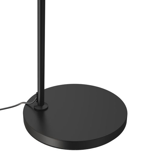 Lampe Sur Pied En Acier Laqué Époxy 60w Réglable En Hauteur Noir