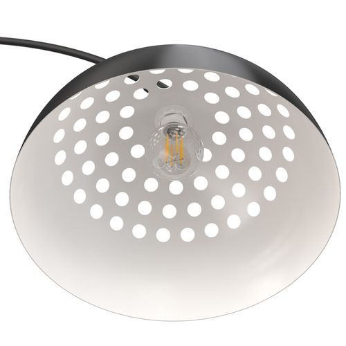Lampe Sur Pied En Acier Laqué Époxy 60w Réglable En Hauteur Noir