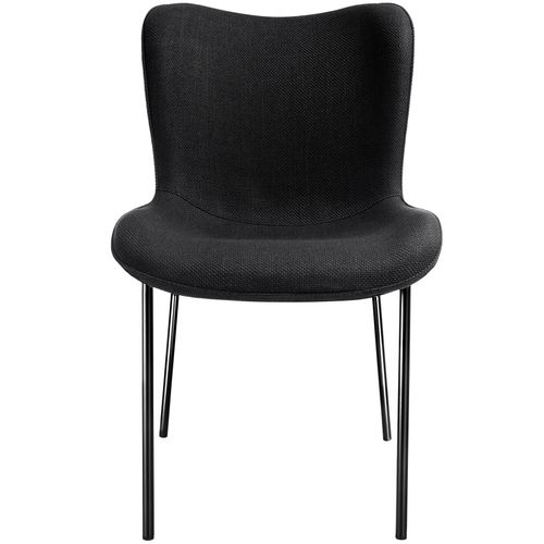 Chaise Rembourrée Avec Revêtement En Tissu Forme Ergonomique Noir