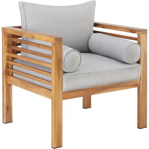 Fauteuil De Jardin Avec Structure En Bois Lasuré Marron