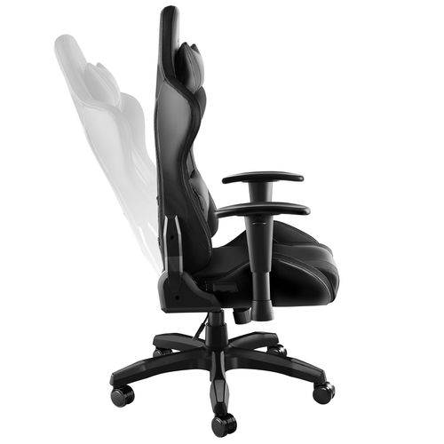 Chaise De Gaming Dossier Réglable Avec Fonction Massage Et LED Noir