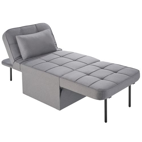 Chaise Transformable 4-en-1 Réglable En Hauteur En 6 Positions Gris