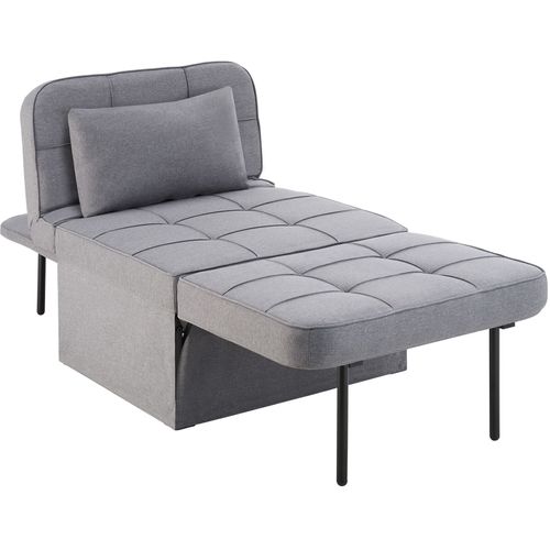 Chaise Transformable 4-en-1 Réglable En Hauteur En 6 Positions Gris