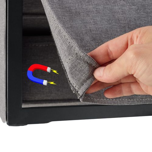 Chaise Transformable 4-en-1 Réglable En Hauteur En 6 Positions Gris