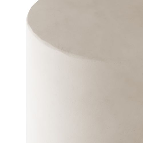 Table Basse Ronde Pour Intérieur et Extérieur 80x39,5 Cm Blanc