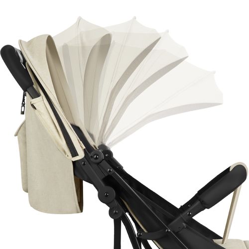 Poussette Buggy Pliable Avec Harnais à 5 Points Et Frein Beige