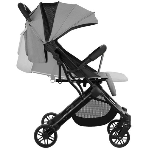 Poussette Buggy Pliable Avec Harnais à 5 Points Et Frein Gris