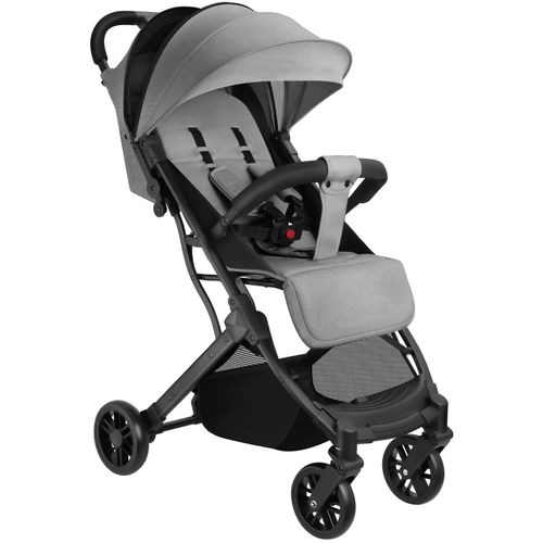 Poussette Buggy Pliable Avec Harnais à 5 Points Et Frein Gris