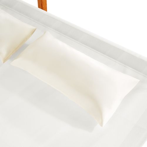 Hamac Pour 2 Personnes Avec Cadre En Bois Et Grand Toit Solaire