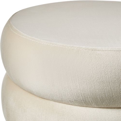 Pouf Rond Rembourré Avec Rangement Et Revêtement Doux
