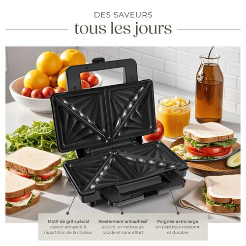 Appareil à Sandwichs Antiadhésif Et Résistant à La Chaleur 1000w
