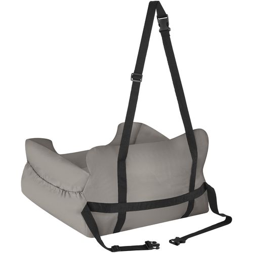 Siège Auto Pour Chien Rembourré Laisse Et Sangles De Sécurité Gris