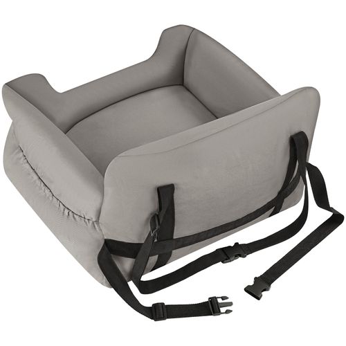 Siège Auto Pour Chien Rembourré Laisse Et Sangles De Sécurité Gris