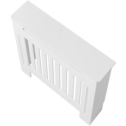 Cache-radiateur Design à Lattes Avec Étagère De Rangement 78x19x82cm