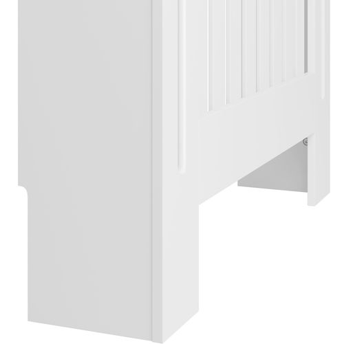 Cache-radiateur Design à Lattes Avec Étagère De Rangement 78x19x82cm