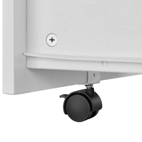 Caisson à Roulettes 2 Tiroirs Format A4 Et 5 Roulette Pivotantes Blanc