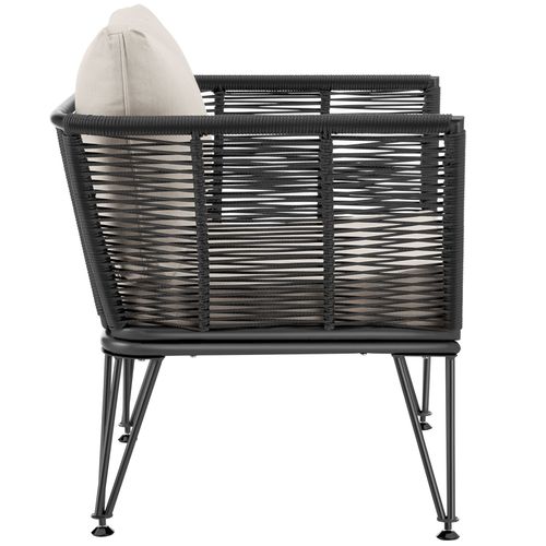 Lot De 2 Fauteuils De Jardin En Résine Tressée Avec Housses Amovibles