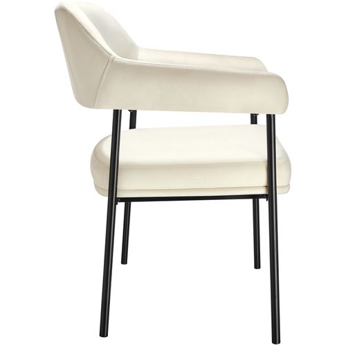 Lot 6 Fauteuils Rembourrés Pieds En Acier Dossier Continu Noir/blanc