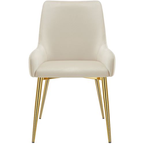 Lot 6 Chaises Rembourrées Style Scandinave Aspect Velours Beige