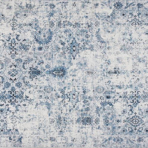 Tapis Design Vintage Motif Oriental Poils Courts 240x340cm