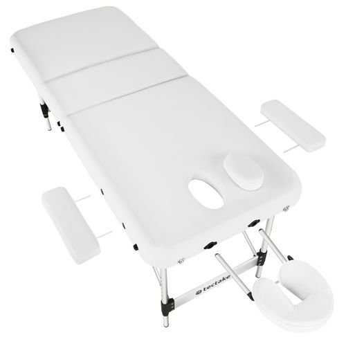 Table De Massage Pliante Largeur 70cm Réglable En Hauteur Blanc