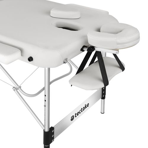 Table De Massage Pliante Largeur 70cm Réglable En Hauteur Blanc