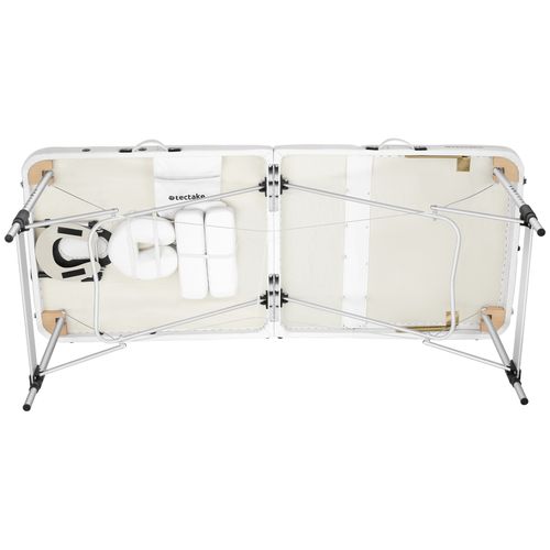 Table De Massage Pliante Largeur 78cm Réglable En Hauteur Blanc